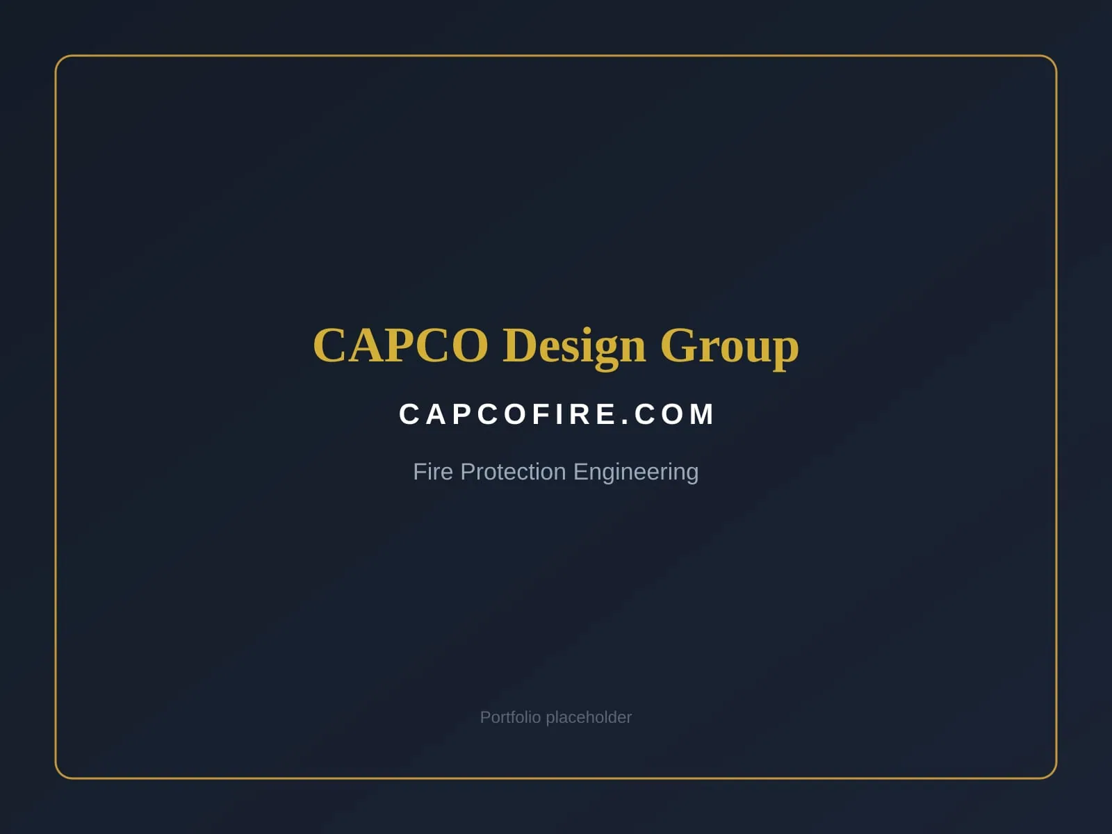 CapcoFire.com placeholder tile for CAPCO Design Group fire protection engineering