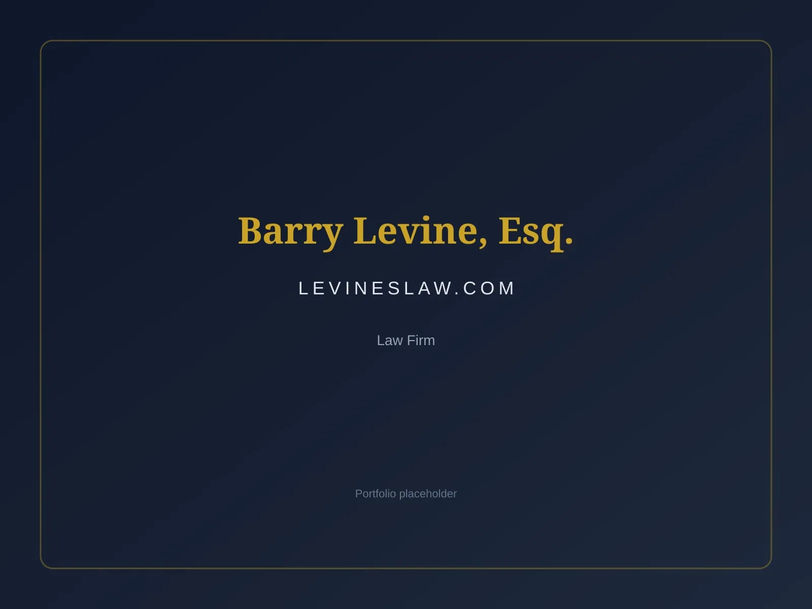 LevinesLaw.com placeholder tile for Barry Levine Esquire law firm